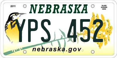 NE license plate YPS452