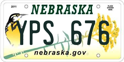 NE license plate YPS676