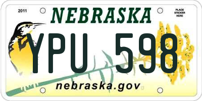 NE license plate YPU598