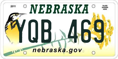 NE license plate YQB469