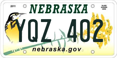 NE license plate YQZ402