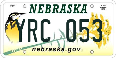 NE license plate YRC053