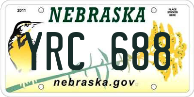 NE license plate YRC688