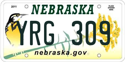 NE license plate YRG309