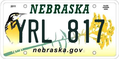 NE license plate YRL817