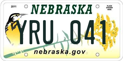 NE license plate YRU041