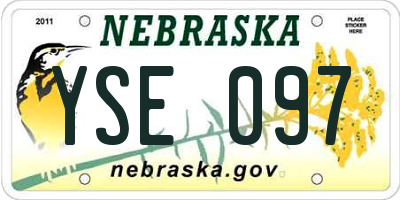 NE license plate YSE097