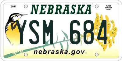 NE license plate YSM684