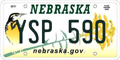 NE license plate YSP590