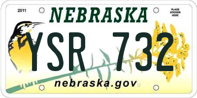 NE license plate YSR732