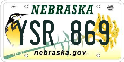 NE license plate YSR869