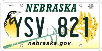 NE license plate YSV821