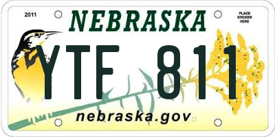 NE license plate YTF811