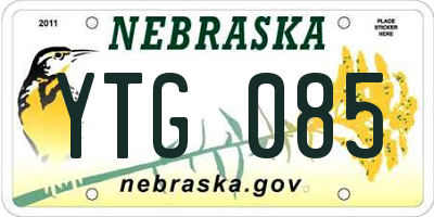NE license plate YTG085