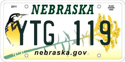 NE license plate YTG119