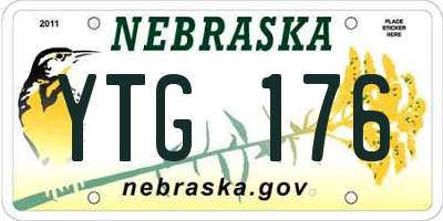 NE license plate YTG176