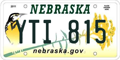 NE license plate YTI815