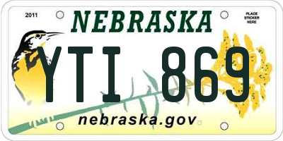 NE license plate YTI869