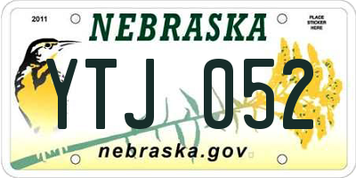 NE license plate YTJ052