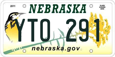 NE license plate YTO291