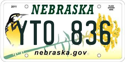 NE license plate YTO836
