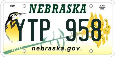 NE license plate YTP958
