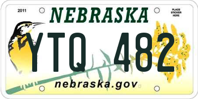 NE license plate YTQ482