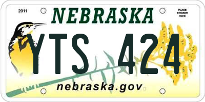 NE license plate YTS424