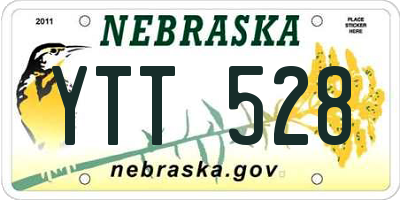 NE license plate YTT528