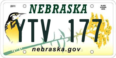 NE license plate YTV177