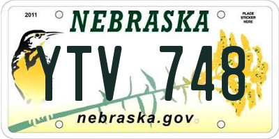 NE license plate YTV748