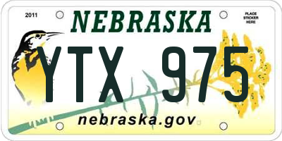 NE license plate YTX975