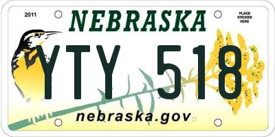 NE license plate YTY518
