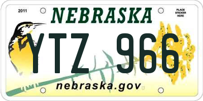 NE license plate YTZ966