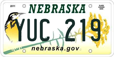 NE license plate YUC219