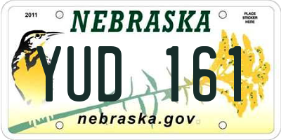 NE license plate YUD161