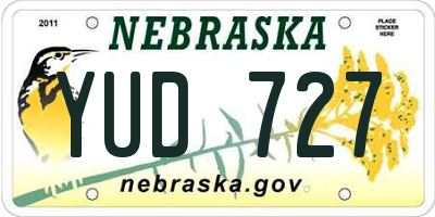 NE license plate YUD727