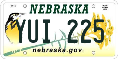 NE license plate YUI225