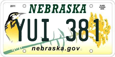 NE license plate YUI381