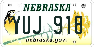 NE license plate YUJ918
