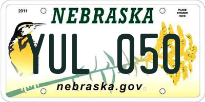 NE license plate YUL050