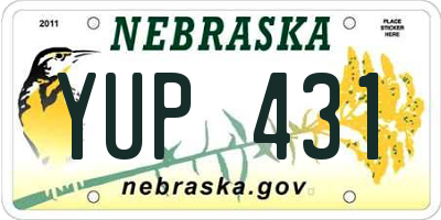 NE license plate YUP431