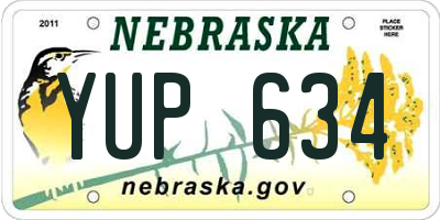 NE license plate YUP634