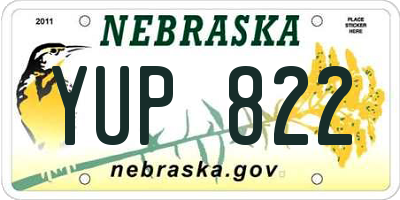 NE license plate YUP822