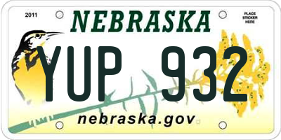 NE license plate YUP932