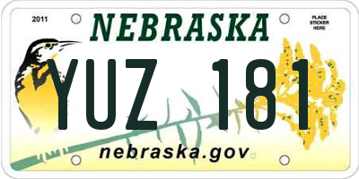 NE license plate YUZ181
