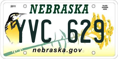 NE license plate YVC629