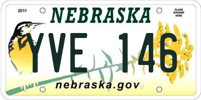 NE license plate YVE146