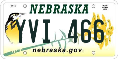 NE license plate YVI466