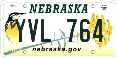 NE license plate YVL764